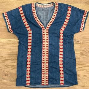 Zara TRF denim mini dress XS